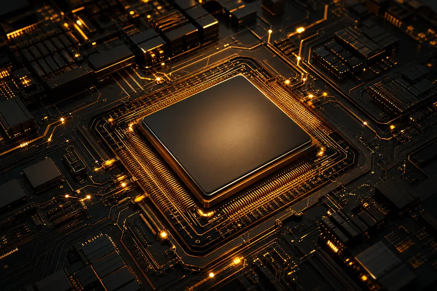 AI Processor Chip Futuristic Render Electronics Wallpaper  8 4K