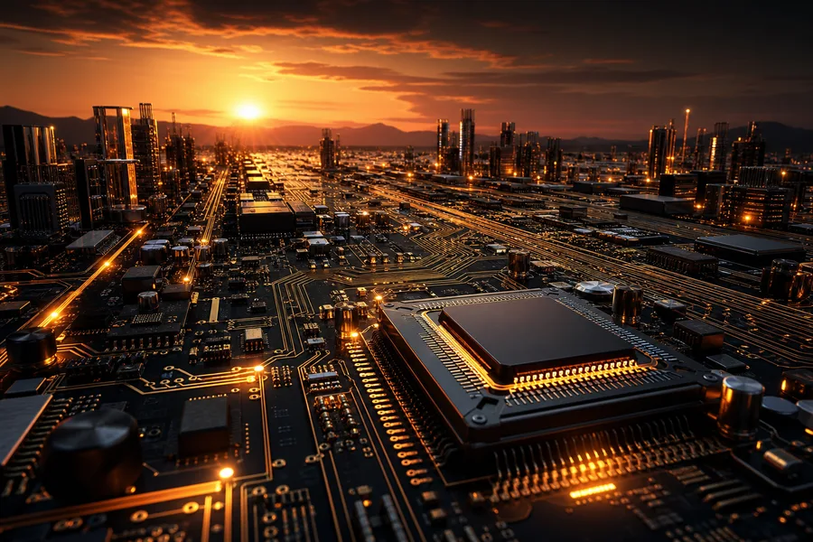 AI Processor Chip Futuristic Render Electronics Wallpaper 8 4K 2