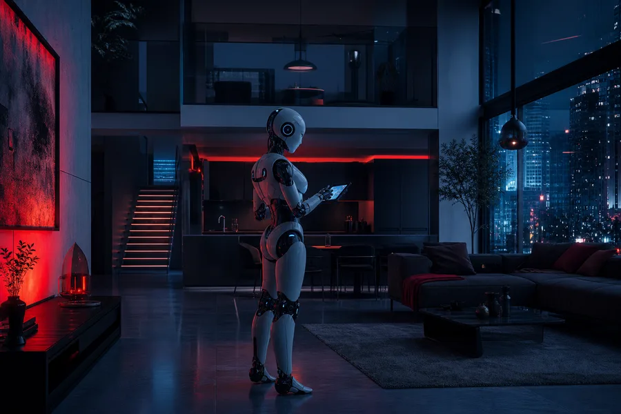 AI Robot Assistant In Modern Home Robots Wallpaper 8 4K 8
