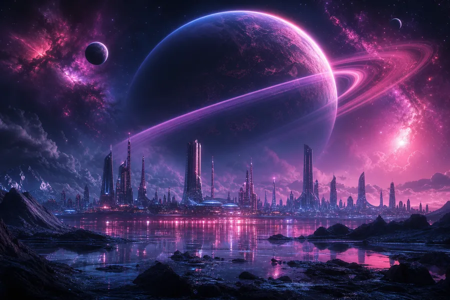 Alien Planet Landscape Space Wallpaper 7 4K 3