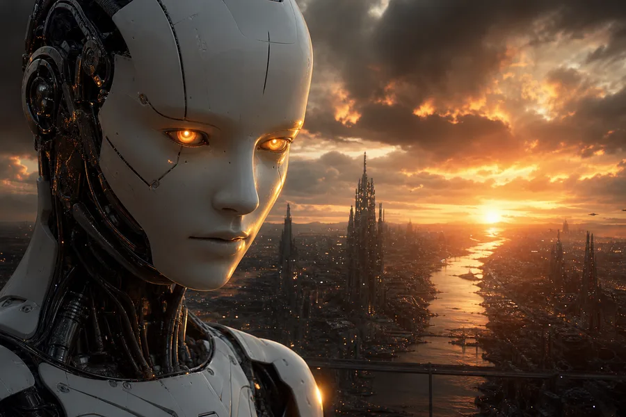 Android Face Closeup With Glowing Eyes Robots Wallpaper 5 4K 16