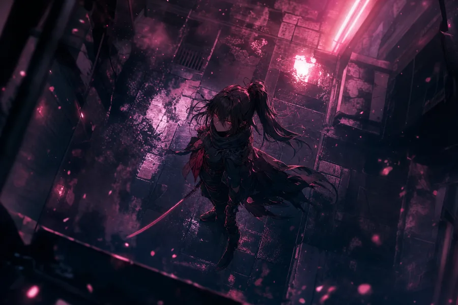 Anime City Street In Rain At Night Anime Wallpaper 19 4K 5