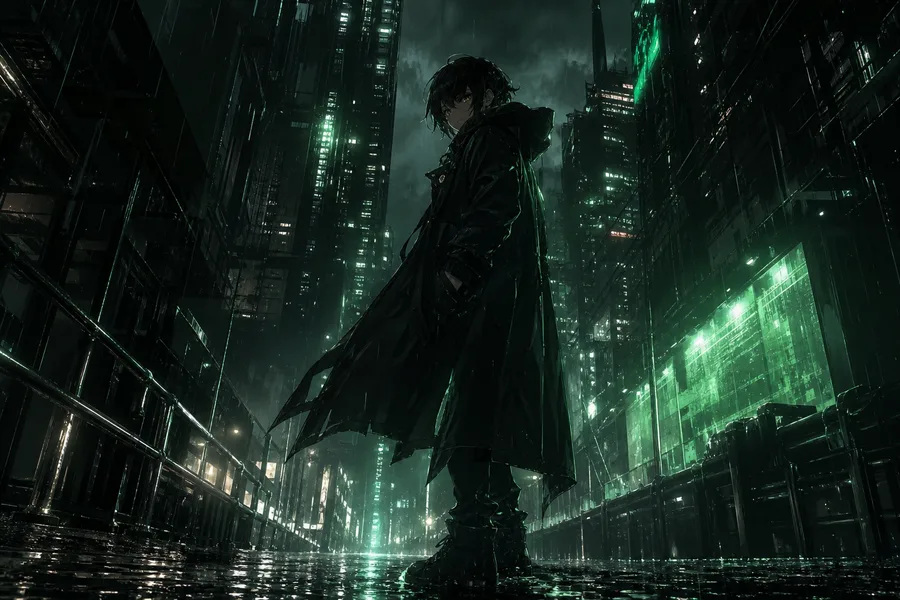 Anime City Street In Rain At Night Anime Wallpaper 3 4K 6