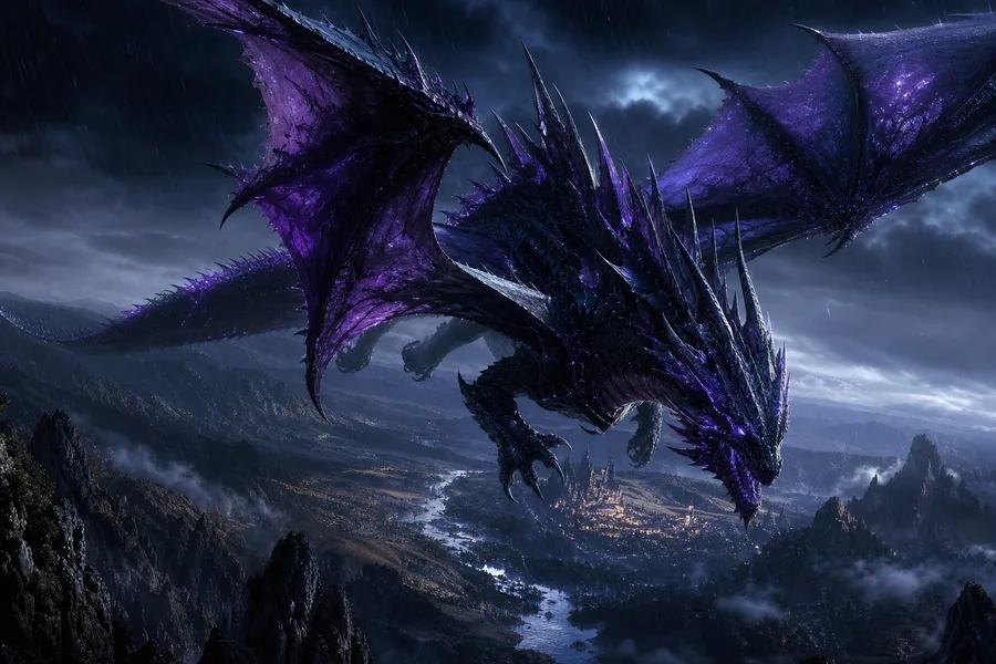 Anime Dragon Flying Over Valley Anime Wallpaper 7 4K 11