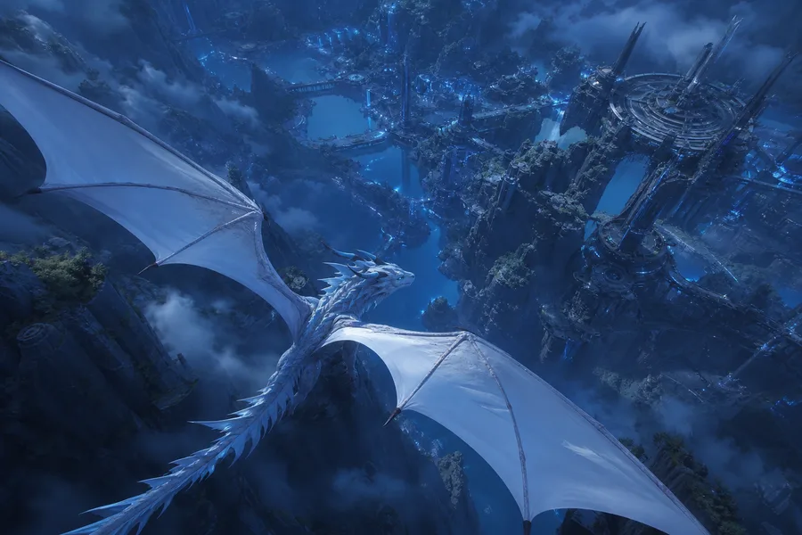 Anime Dragon Flying Over Valley Anime Wallpaper 7 4K 15