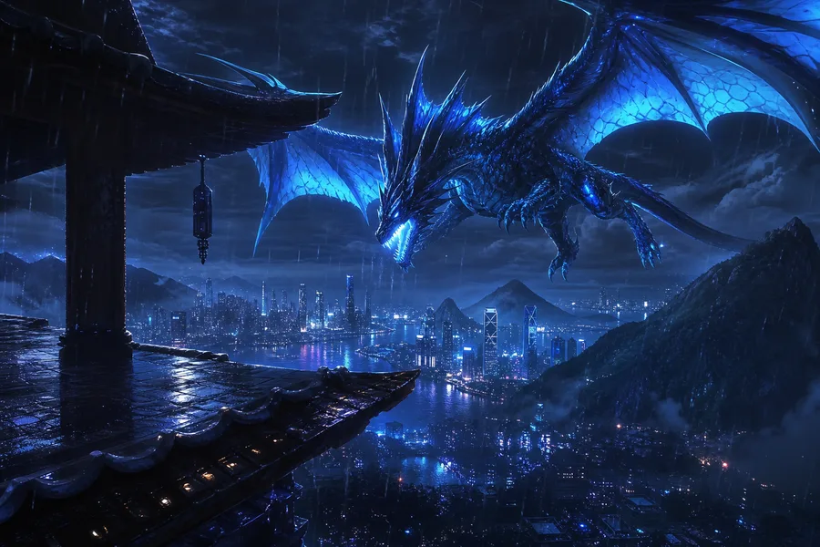 Anime Dragon Flying Over Valley Anime Wallpaper  7 4K