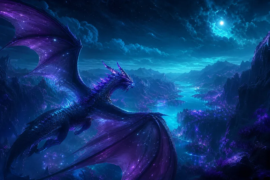 Anime Dragon Flying Over Valley Anime Wallpaper 7 4K 6