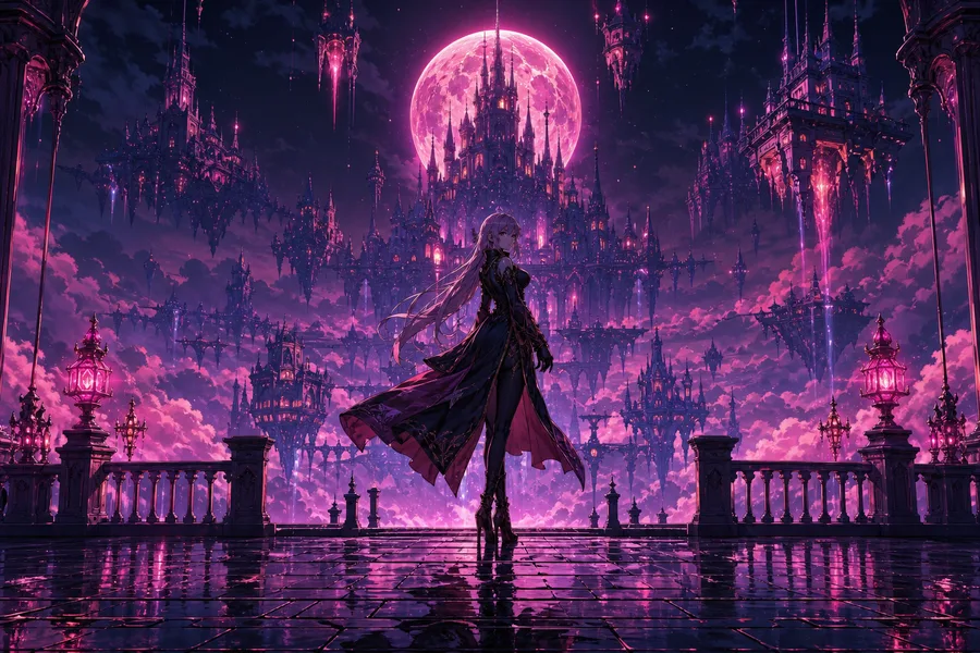 Anime Fantasy Castle Floating In Clouds Anime Wallpaper  4 4K