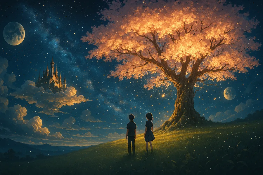 Anime Fantasy Castle Floating In Clouds Anime Wallpaper 4 4K 2