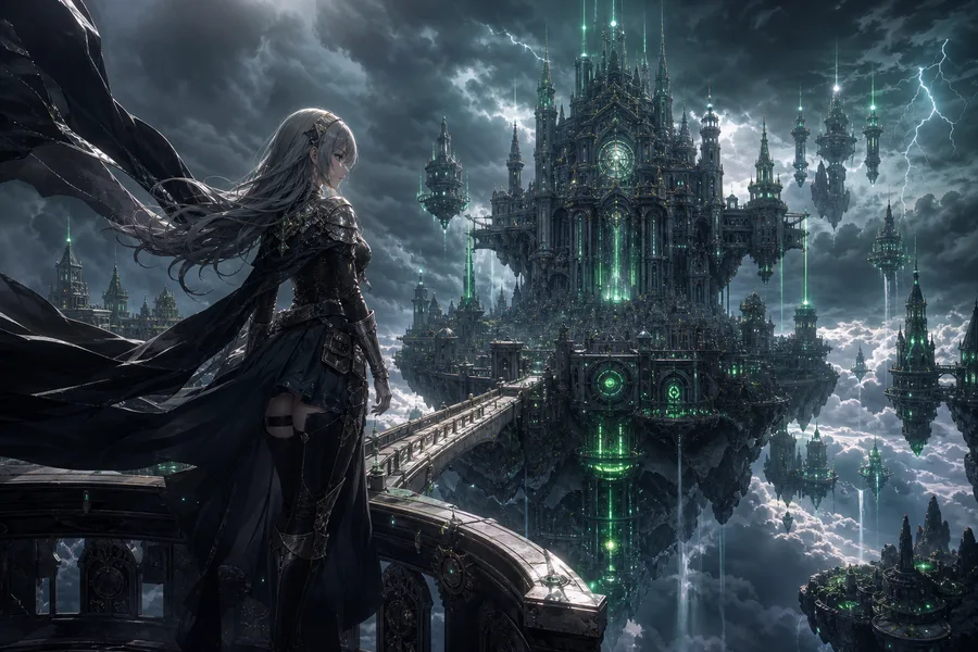 Anime Fantasy Castle Floating In Clouds Anime Wallpaper  4 4K