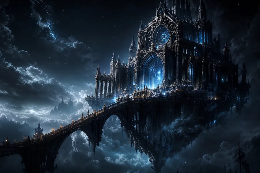 Anime Fantasy Castle Floating In Clouds Anime Wallpaper 4 4K 5