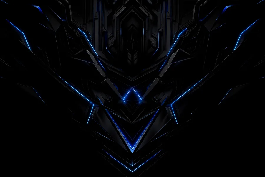 Black Amoled Neon Abstract Lines Amoled Wallpaper 9 4K 3