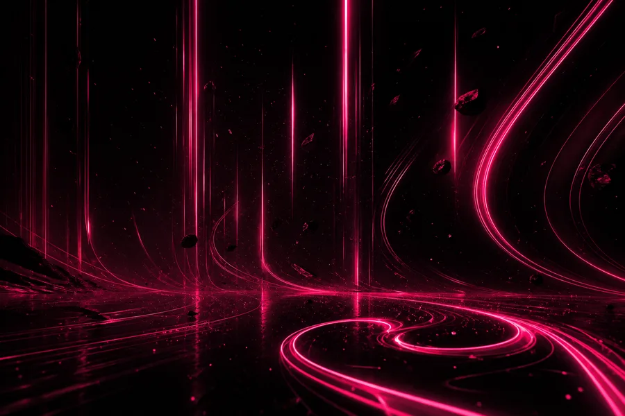Black Amoled Neon Abstract Lines Amoled Wallpaper 9 4K