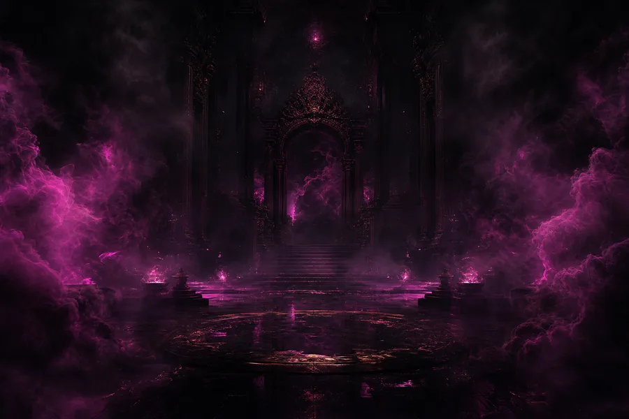 Black Purple Smoke Abstract Amoled Wallpaper  3 4K