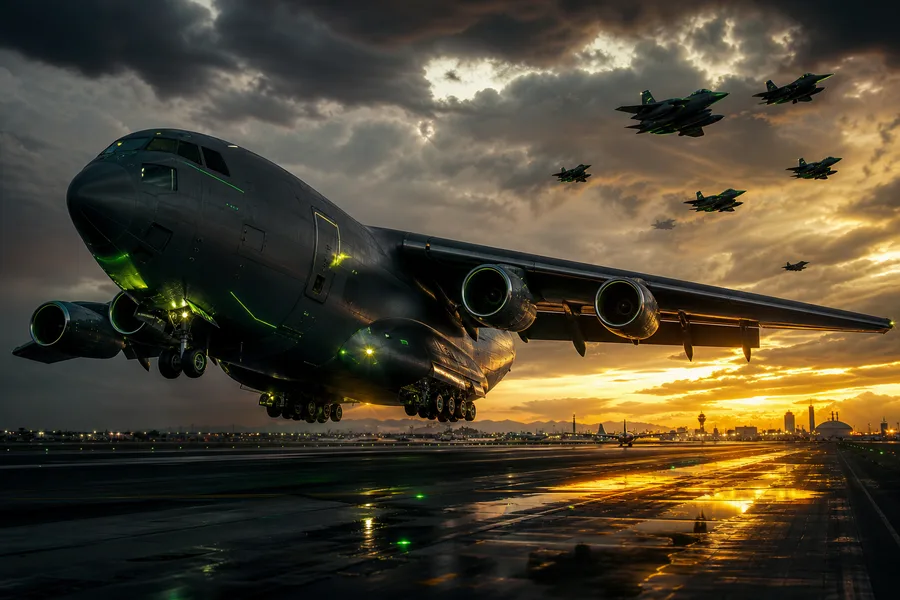 Cargo Airplane Taking Off During Golden Hour Airplanes Wallpaper 5 4K 13