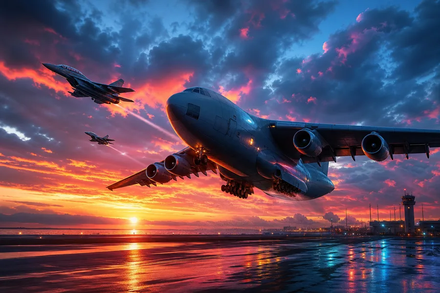 Cargo Airplane Taking Off During Golden Hour Airplanes Wallpaper 5 4K 15