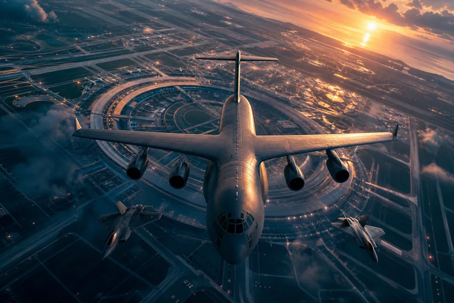 Cargo Airplane Taking Off During Golden Hour Airplanes Wallpaper  5 4K