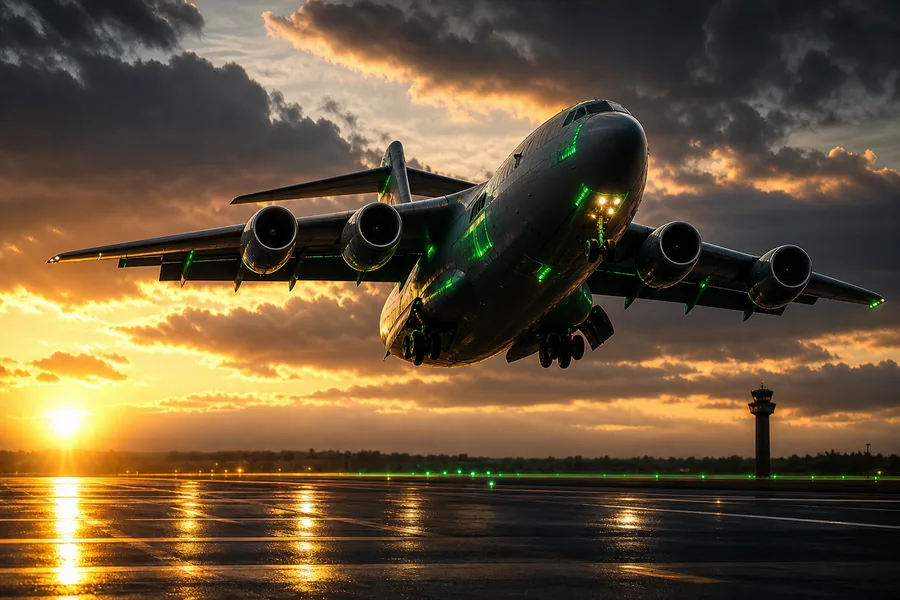 Cargo Airplane Taking Off During Golden Hour Airplanes Wallpaper 5 4K 3
