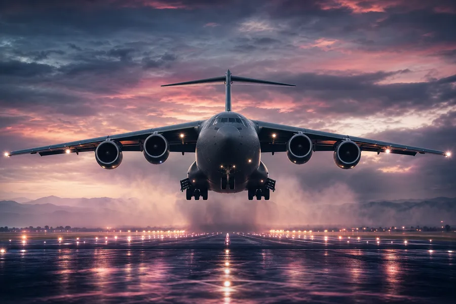 Cargo Airplane Taking Off During Golden Hour Airplanes Wallpaper 5 4K 5