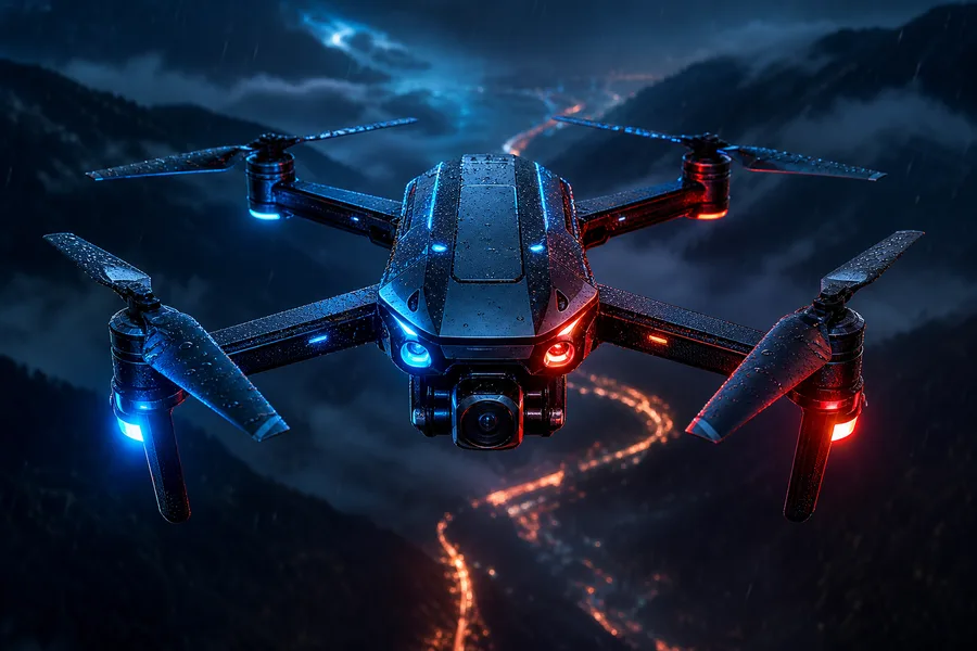 Cinematic Drone Above Forest Valley Drone Wallpaper 4 4K 3