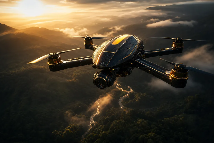 Cinematic Drone Above Forest Valley Drone Wallpaper 4 4K 8