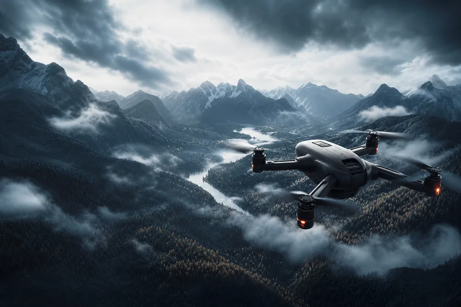 Cinematic Drone Above Forest Valley Drone Wallpaper 4 4K 9