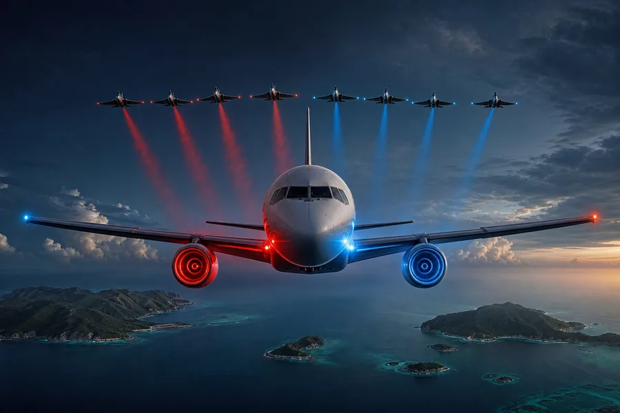 Commercial Airliner Above Tropical Islands In Clear Blue Sky Airplanes Wallpaper 2 4K 12