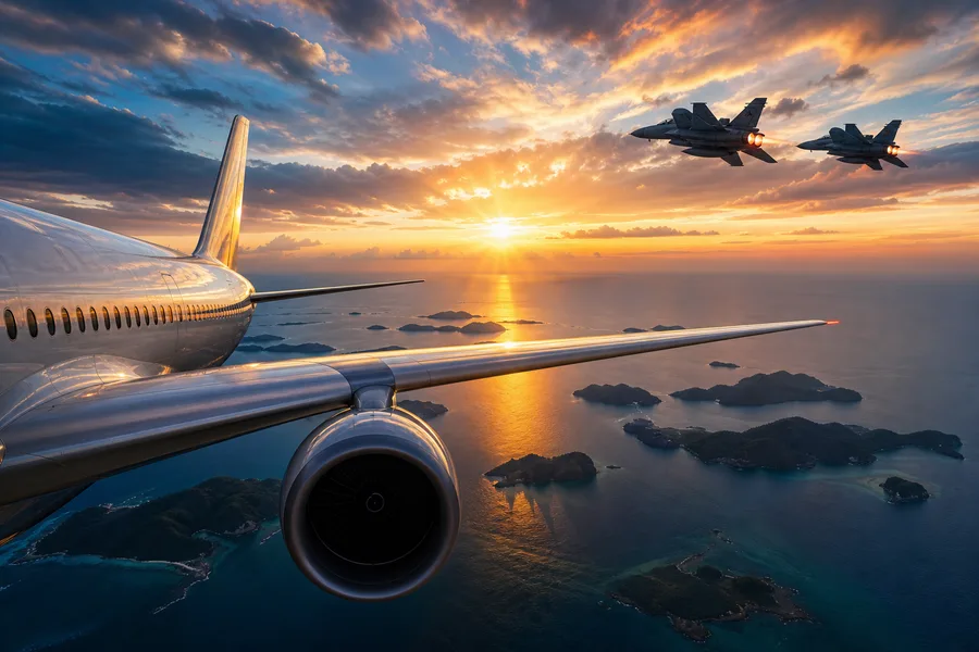 Commercial Airliner Above Tropical Islands In Clear Blue Sky Airplanes Wallpaper 2 4K 16