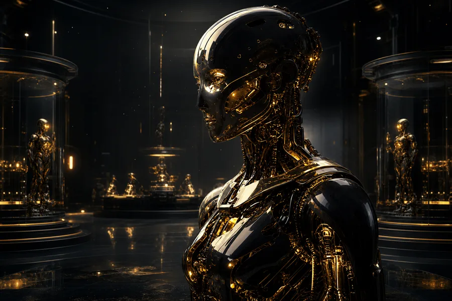 Cybernetic Robot In Dark Laboratory Robots Wallpaper  7 4K