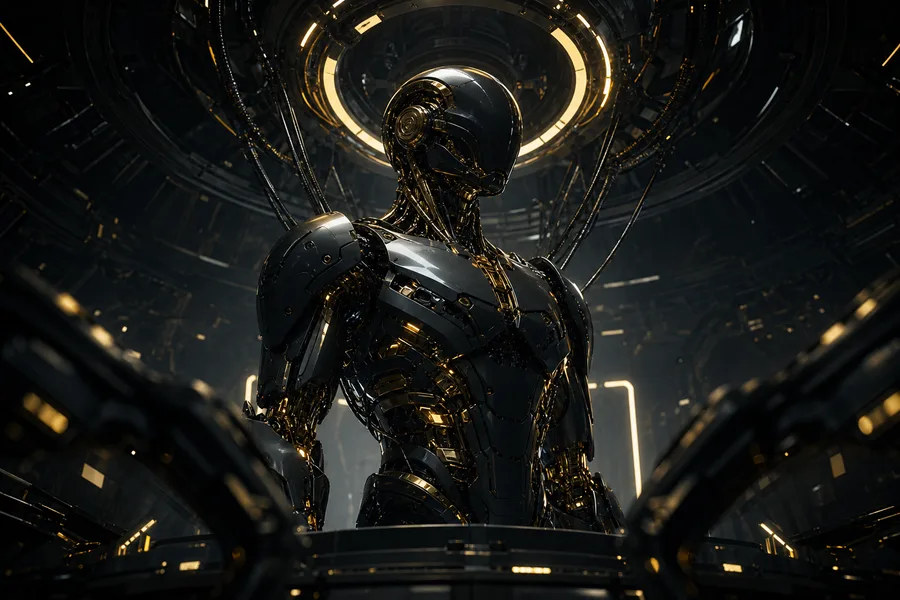 Cybernetic Robot In Dark Laboratory Robots Wallpaper 7 4K 7