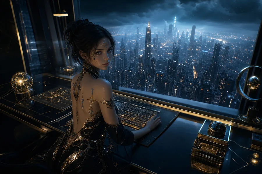 Cyberpunk Hacker Room With Neon Screens Ai-Girls Wallpaper 3 4K 6