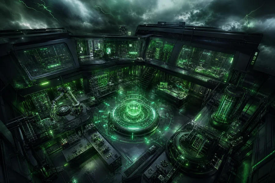 Cyberpunk Hacker Room With Neon Screens Hamster-Robotics Wallpaper 3 4K 3