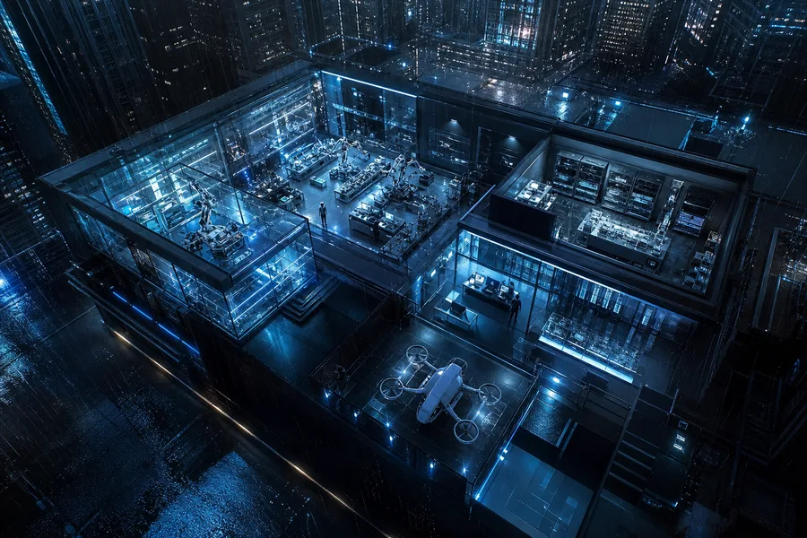 Cyberpunk Hacker Room With Neon Screens Hamster-Robotics Wallpaper 3 4K 7