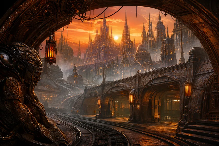 Cyberpunk Subway Station Fantasy Wallpaper 10 4K 5