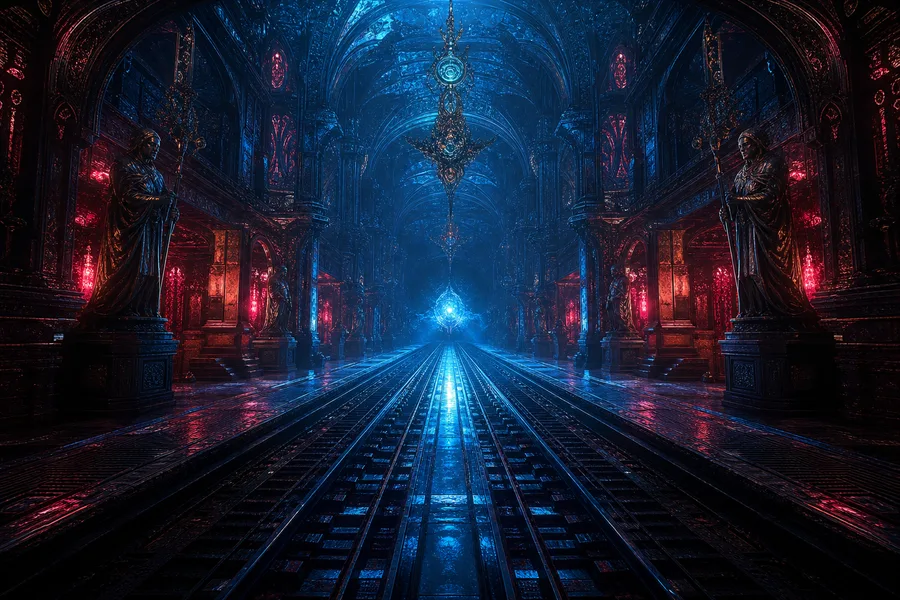 Cyberpunk Subway Station Fantasy Wallpaper  10 4K