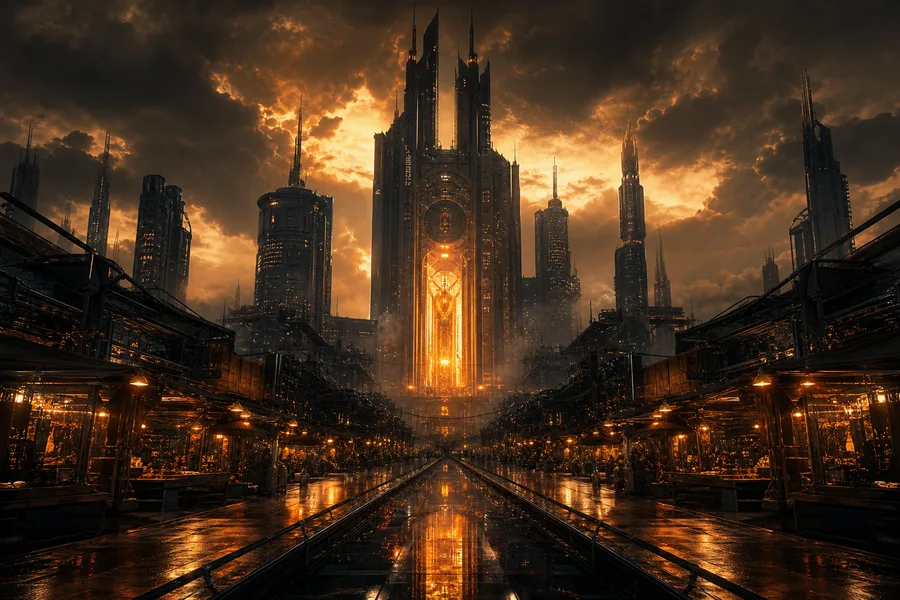 Dark Cyberpunk Market Street Cyberpunk Wallpaper 8 4K 2