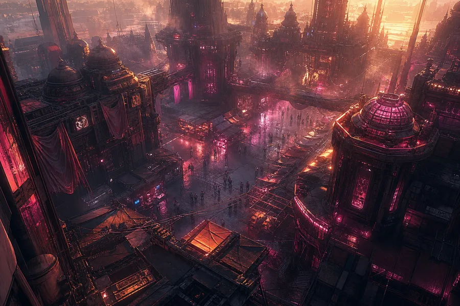 Dark Cyberpunk Market Street Cyberpunk Wallpaper 8 4K