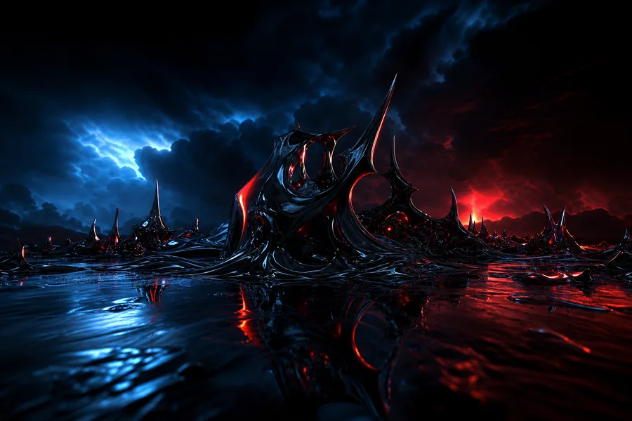 Dark Liquid Metal Abstract Amoled Wallpaper  5 4K