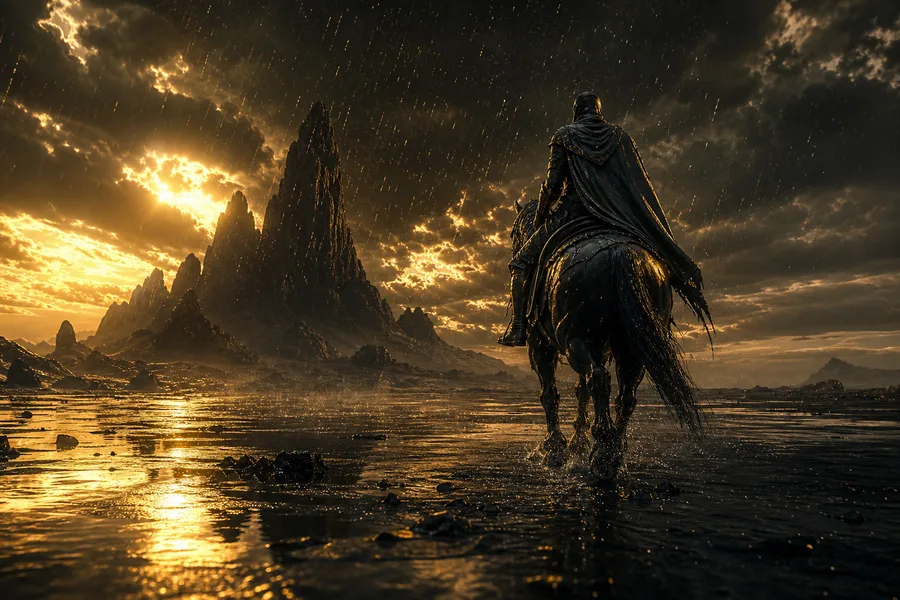 Epic Adventure Desert Scene With Dramatic Clouds Movie Wallpaper 7 4K 3