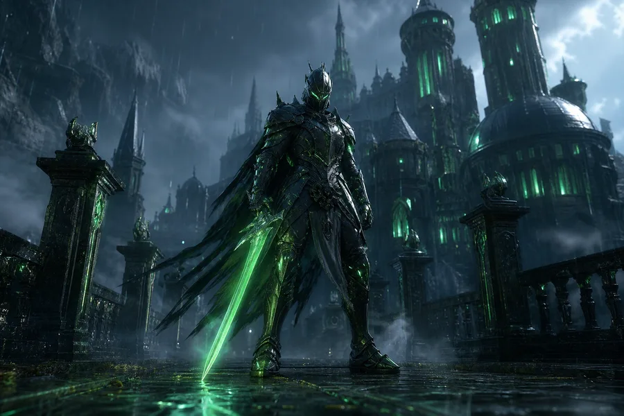 Epic Fantasy Warrior With Glowing Sword Gaming Wallpaper 12 4K 2