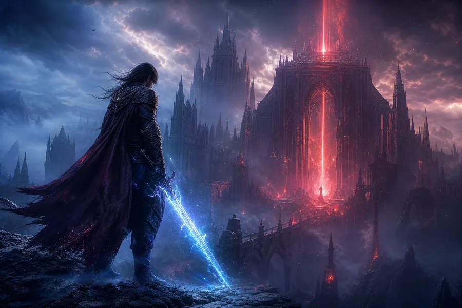 Epic Fantasy Warrior With Glowing Sword Gaming Wallpaper 12 4K 7