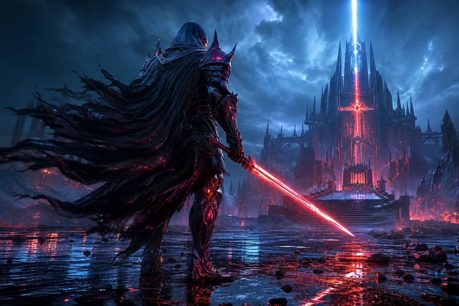 Epic Fantasy Warrior With Glowing Sword Gaming Wallpaper 2 4K 10