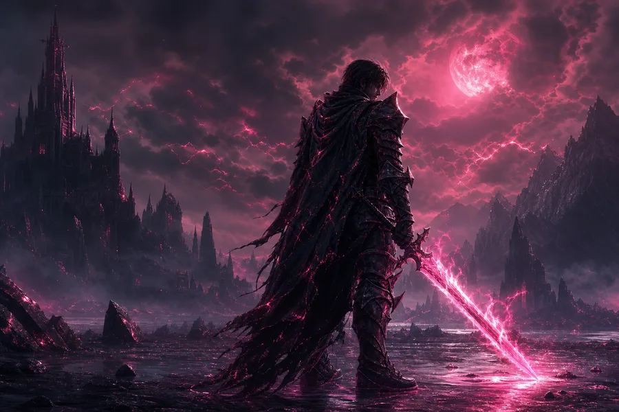 Epic Fantasy Warrior With Glowing Sword Gaming Wallpaper 2 4K 11