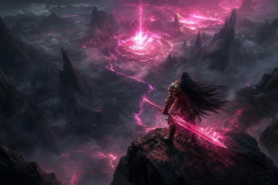 Epic Fantasy Warrior With Glowing Sword Gaming Wallpaper 2 4K 7