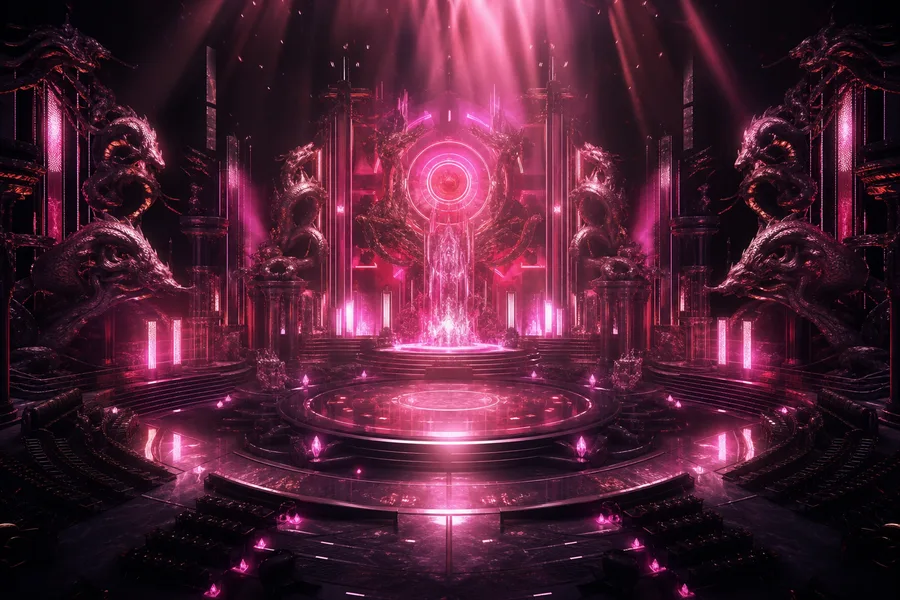 Esports Stage With Dramatic Lighting Gaming Wallpaper 16 4K 2