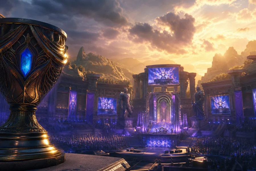 Esports Stage With Dramatic Lighting Gaming Wallpaper 16 4K