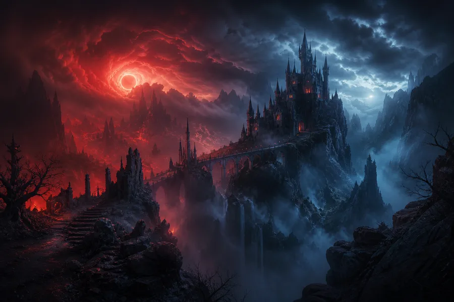 Fantasy Castle Landscape With Cinematic Atmosphere Movie Wallpaper 5 4K 2