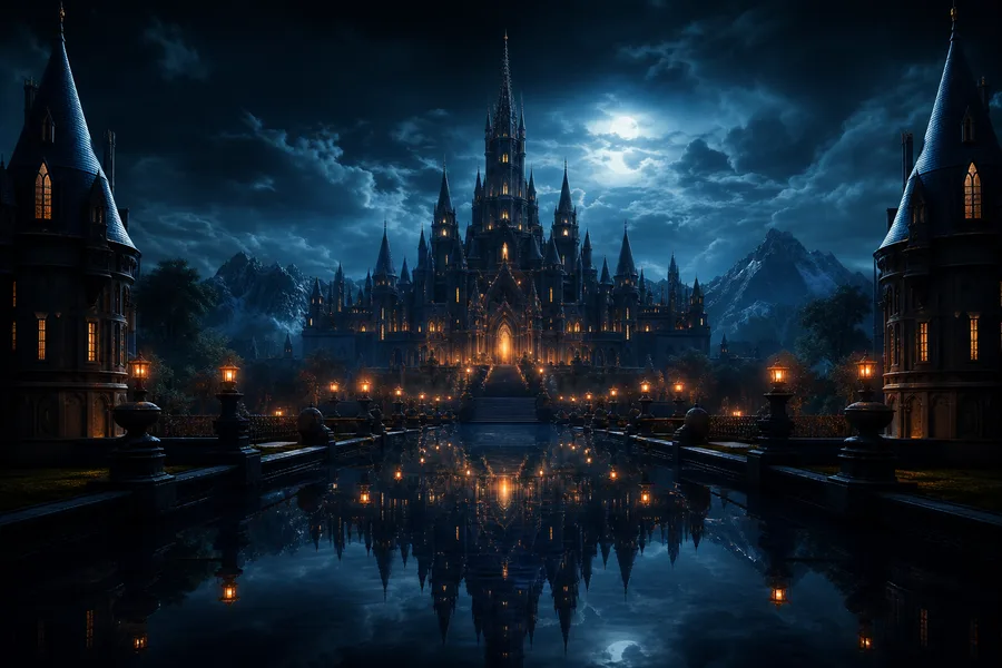 Fantasy Castle Landscape With Cinematic Atmosphere Movie Wallpaper 5 4K 3