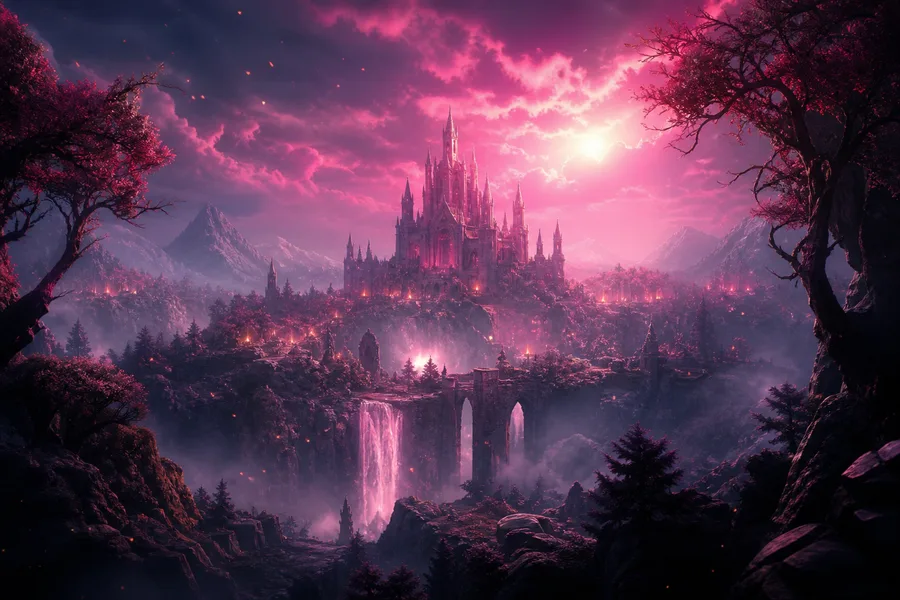 Fantasy Castle Landscape With Cinematic Atmosphere Movie Wallpaper 5 4K 7