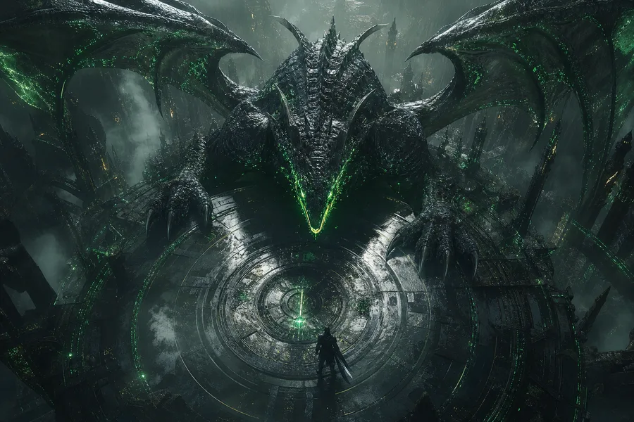 Fantasy Dragon Boss Battle Scene Gaming Wallpaper 5 4K 4